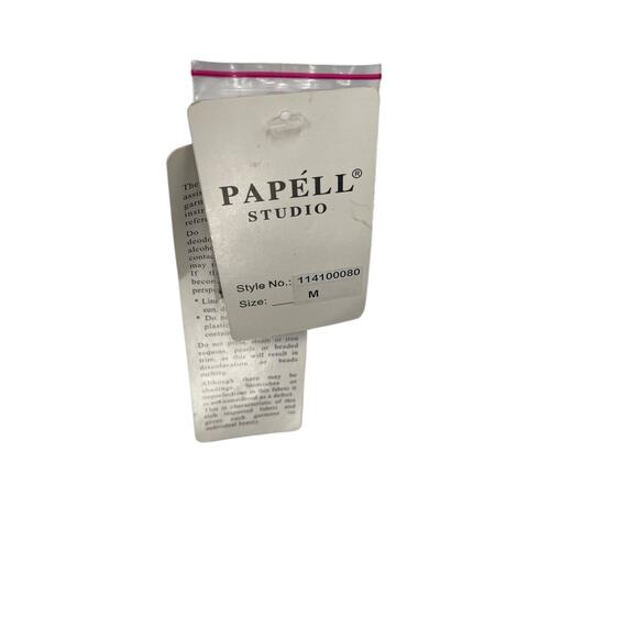 NWT Vintage Papell Studio Beaded Sequin Silk Jacket Evening Copper Black Medium - Picture 10 of 11